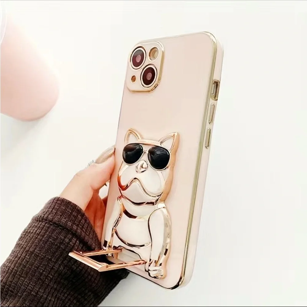 Cute Pooch Phone Kickstand Electroplated